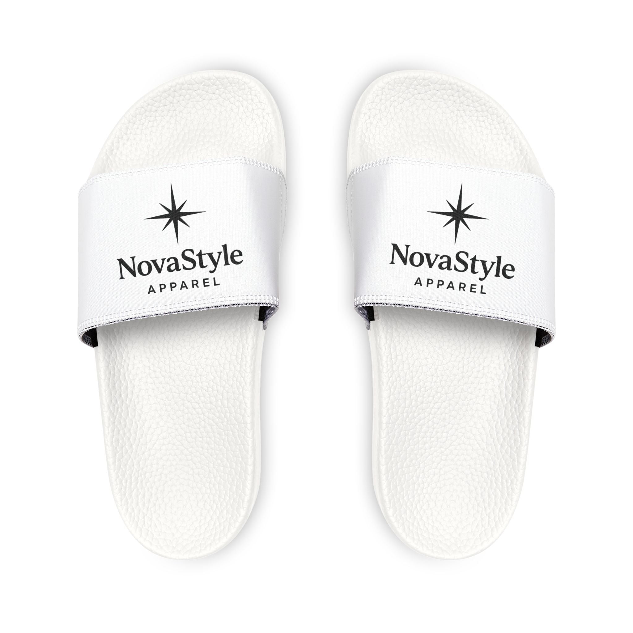 Men's Removable-Strap Sandals — White NovaStyle Slide Sandals
