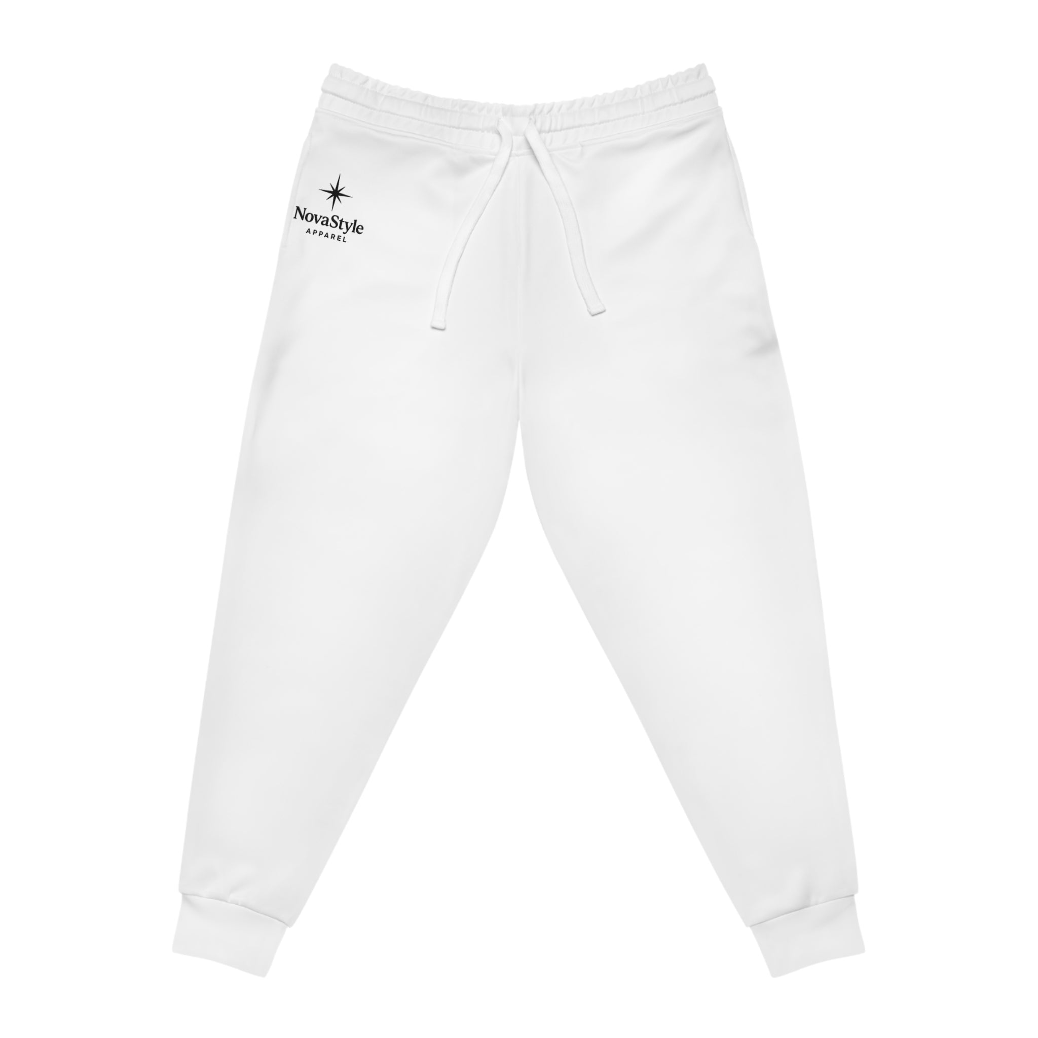 White Athletic Joggers with Northside Compass Logo - Lightweight Sport Sweatpants