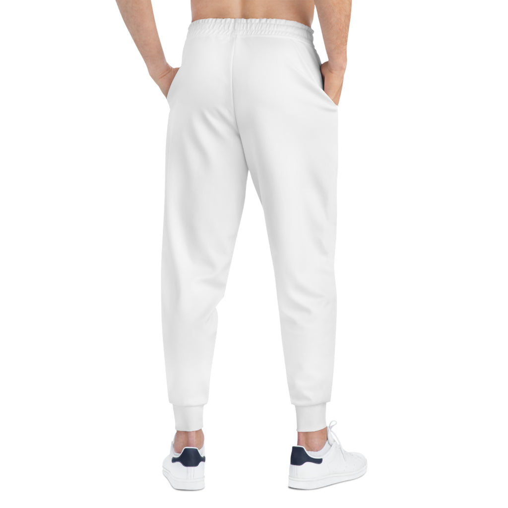 White Athletic Joggers with Northside Compass Logo - Lightweight Sport Sweatpants