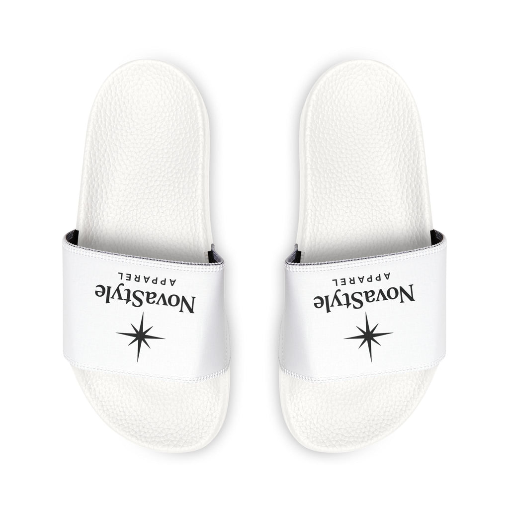 Men's Removable-Strap Sandals — White NovaStyle Slide Sandals